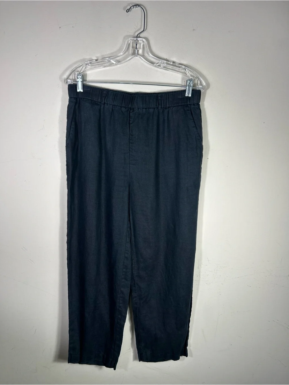 Quince Pants Womens Medium Black Coastal Bohemian Organic Capsule Minimalist